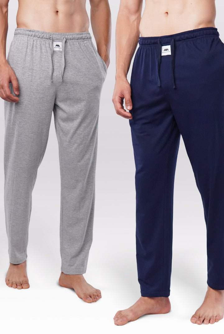Jersey Pajama - Pack of 2 Navy blue and Heather Grey-MENDEEZ-Pajama