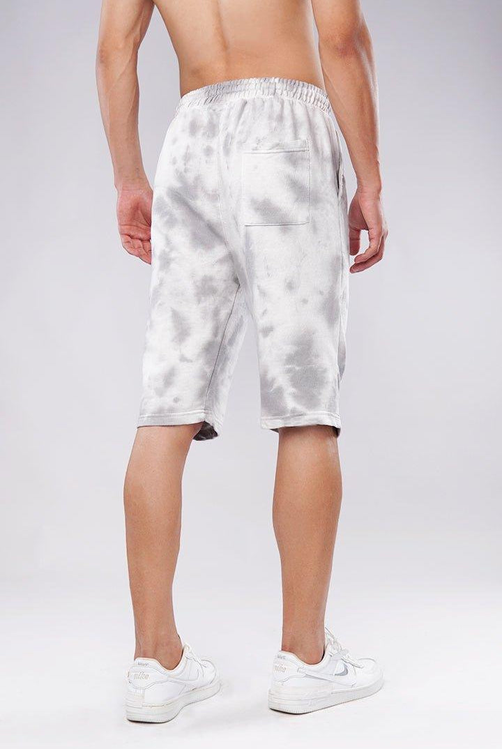 Light Grey Smoke Tie and Dye Shorts-MENDEEZ-Shorts