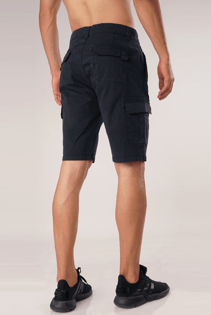 Lunar Blue Cargo Shorts-MENDEEZ-Shorts