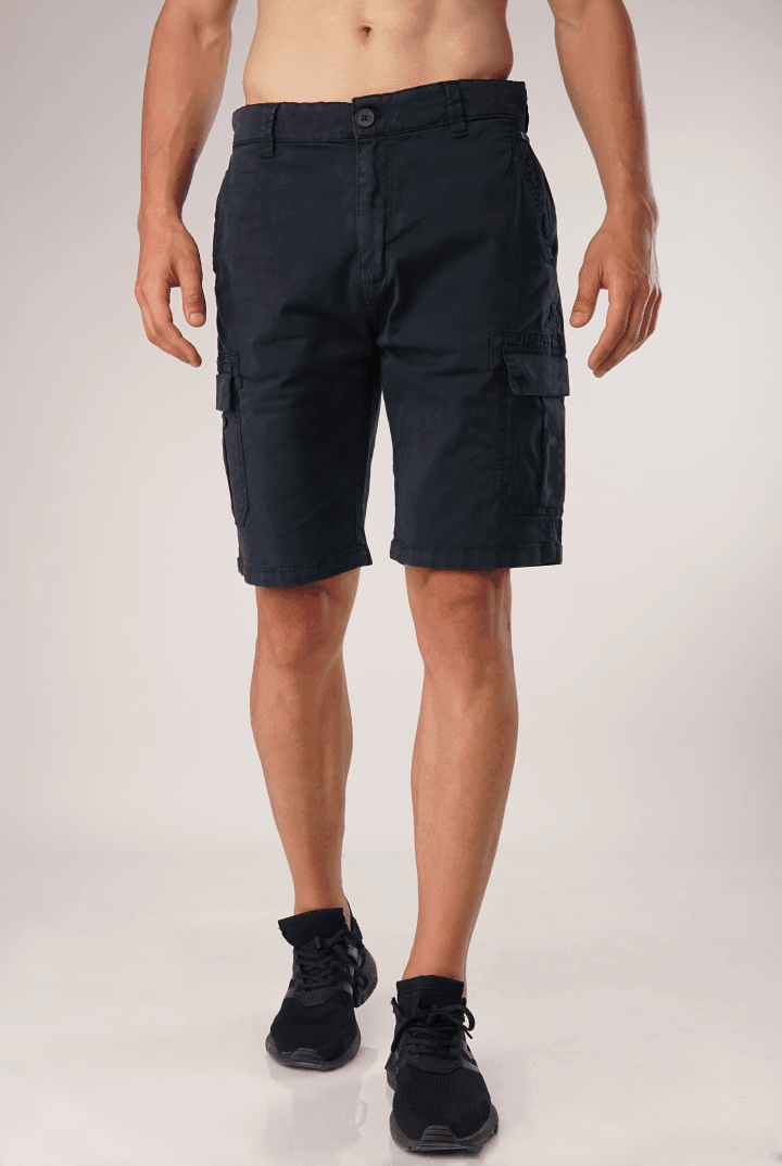 Lunar Blue Cargo Shorts-MENDEEZ-Shorts