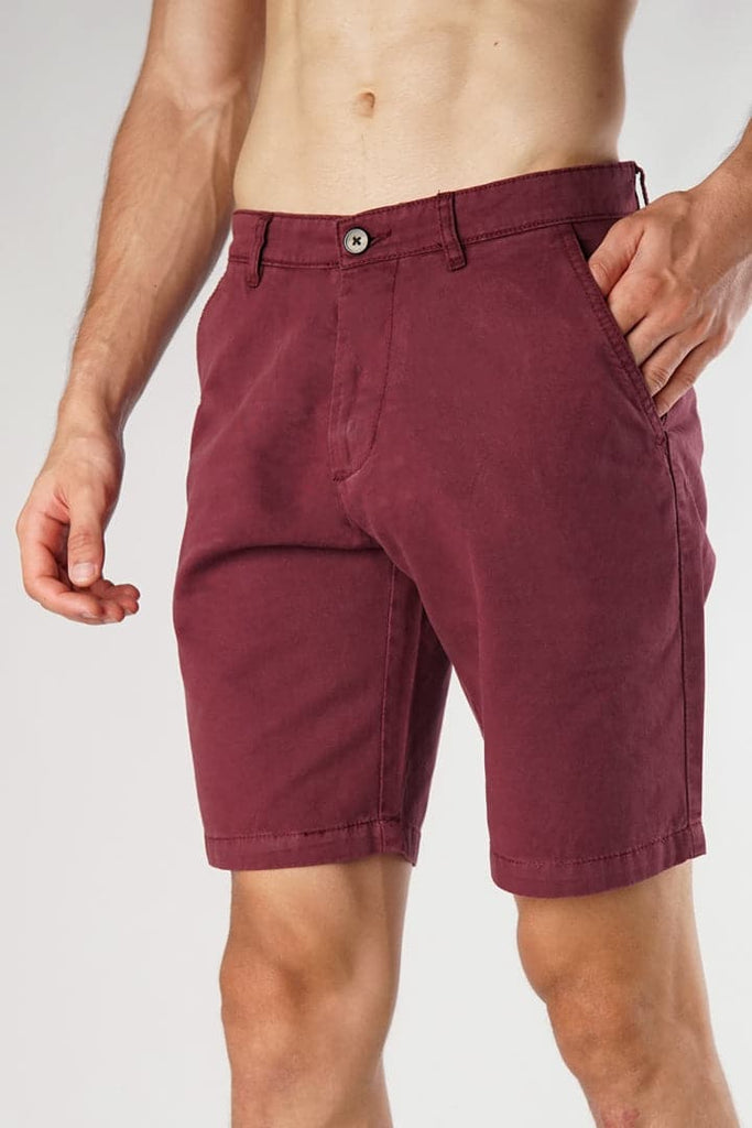 Maroon Chino Shorts-MENDEEZ-Shorts