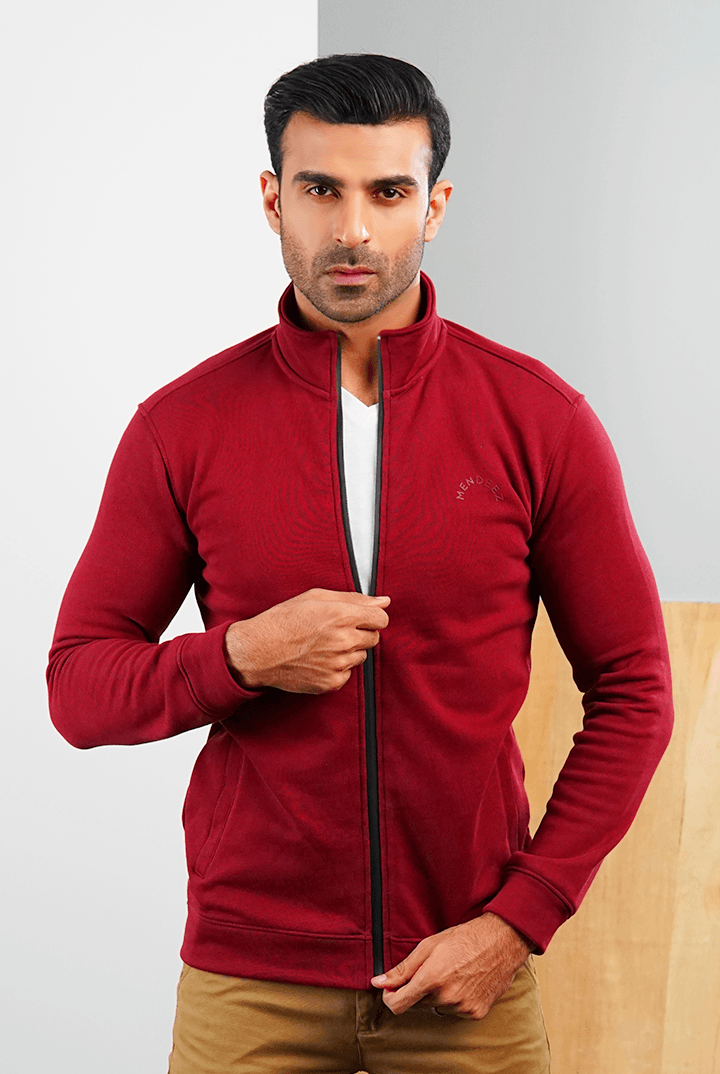 Maroon Terry Jacket - Mendeez PK