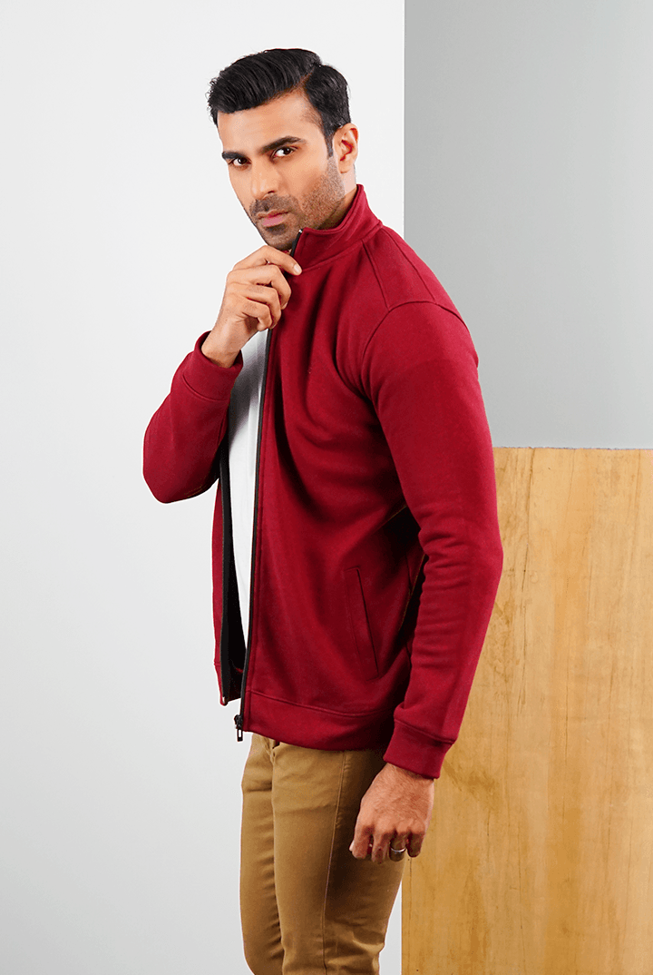 Maroon Terry Jacket - Mendeez PK