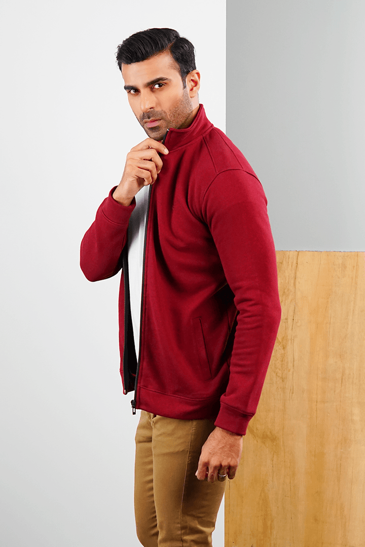 Maroon Terry Jacket - Mendeez PK