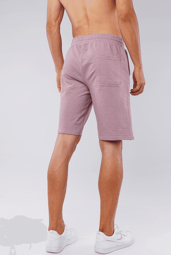 Mauve Terry Casual Shorts-MENDEEZ-Shorts