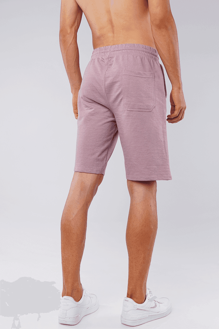 Mauve Terry Casual Shorts-MENDEEZ-Shorts