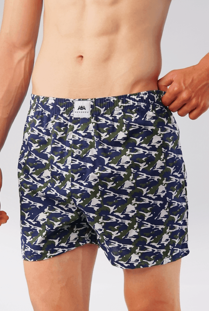 Militia Camo Woven Boxer Shorts-MENDEEZ-Boxers