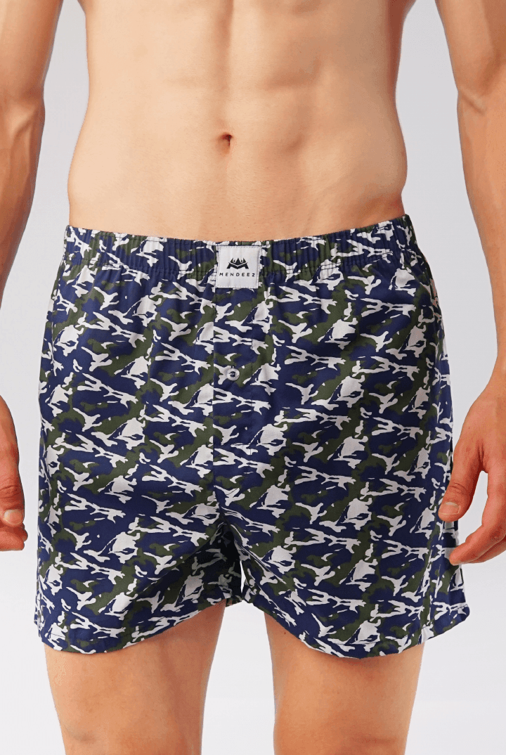 Militia Camo Woven Boxer Shorts-MENDEEZ-Boxers