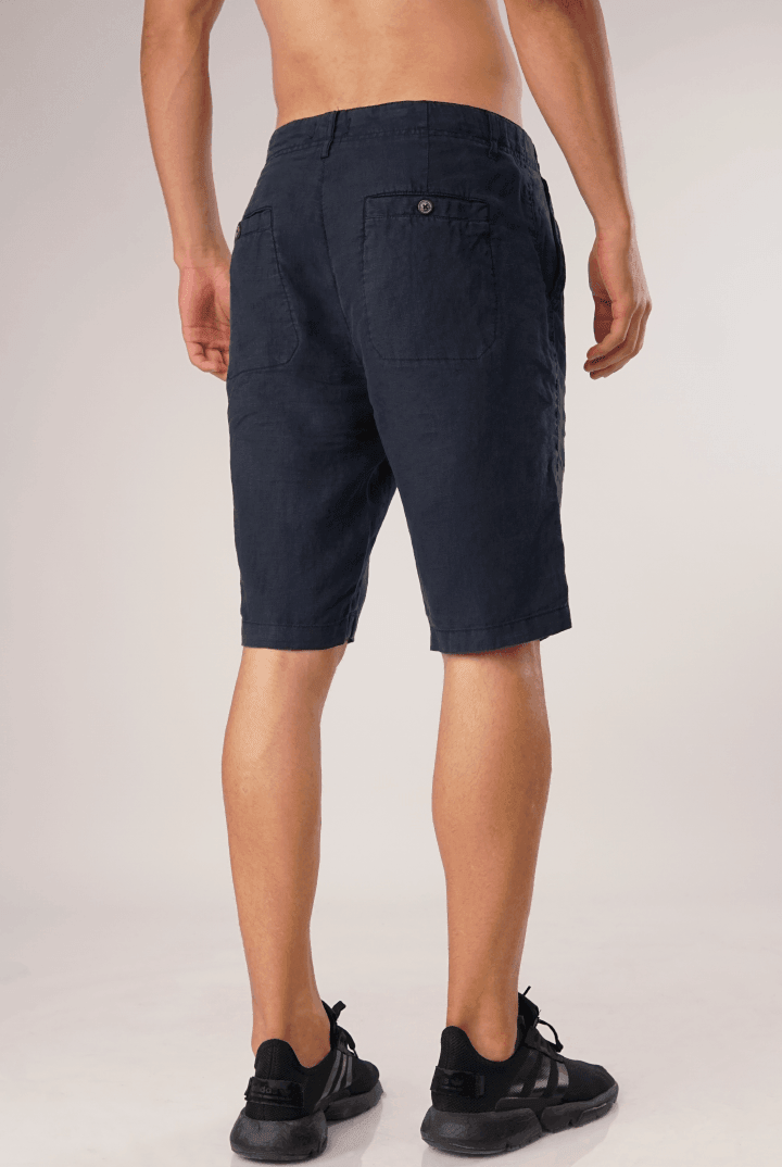 Navy Blue Casual Shorts-MENDEEZ-Shorts