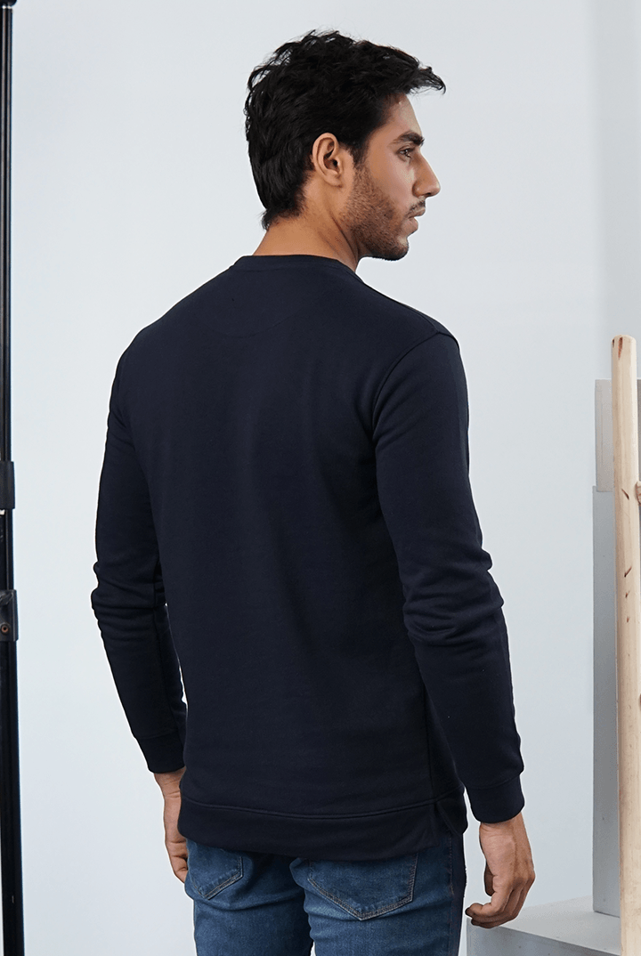 Navy Blue Terry Sweatshirt - Mendeez PK