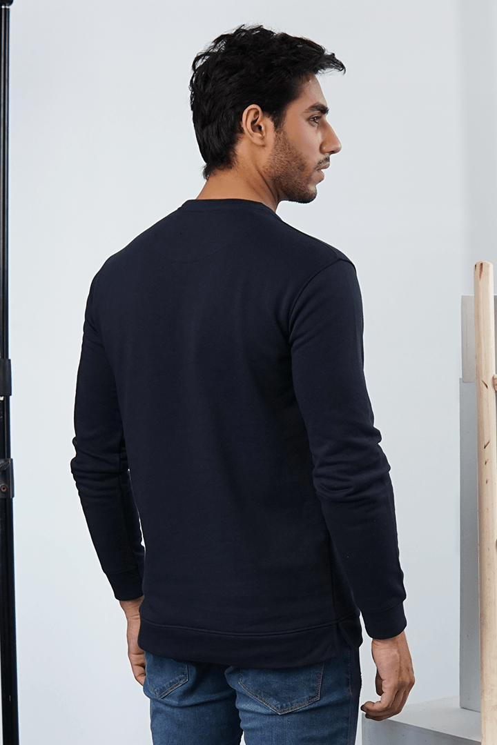 Navy Blue Terry Sweatshirt - Mendeez PK