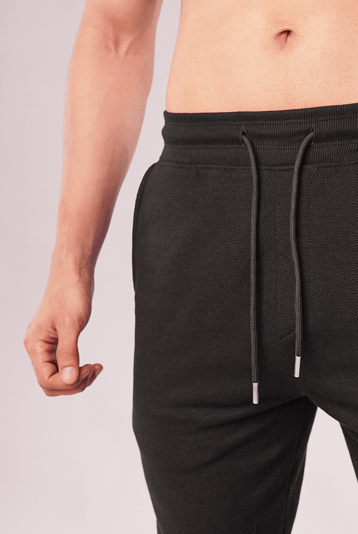 Obsidian Pique Terry Jogger Pants-MENDEEZ-Jogger Pants