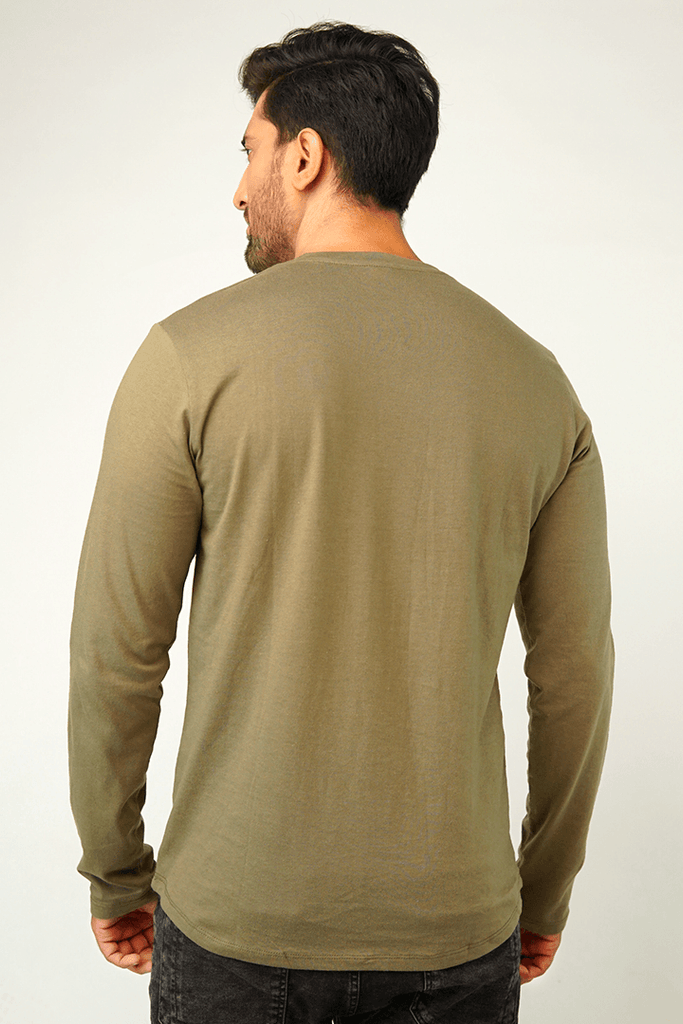 Olivery V-Neck Full Sleeve T-Shirt-MENDEEZ-T-Shirts
