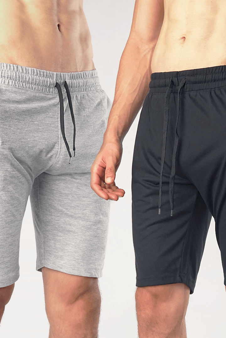 Pack of 2 Shorts - Grey & Black - Mendeez PK