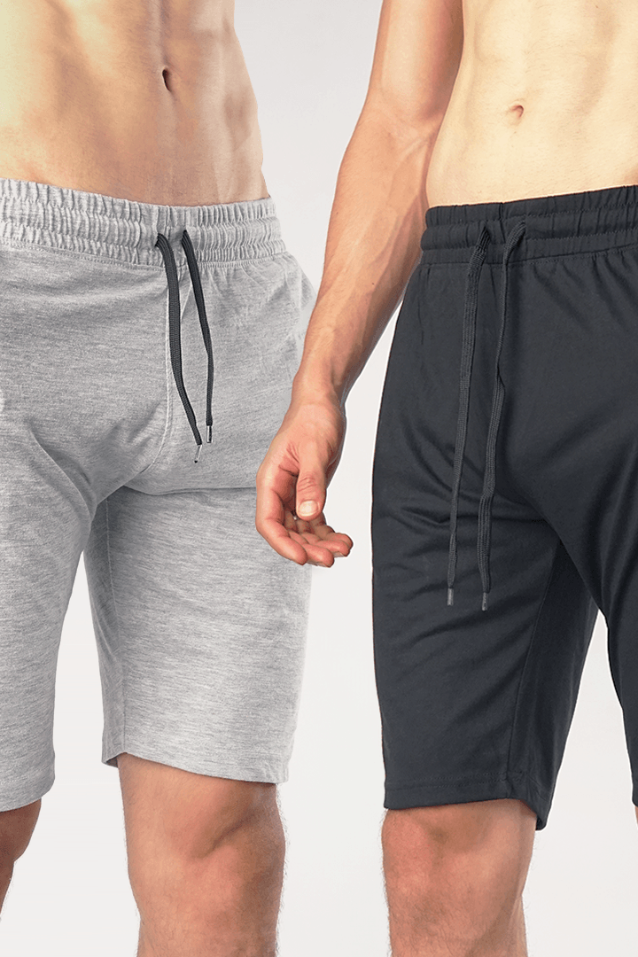 Pack of 2 Shorts - Grey & Black - Mendeez PK