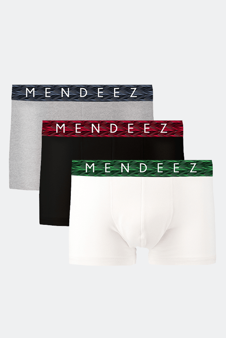 Alpha Ribbed Boxer Trunks - Pack of 3 - Mendeez PK