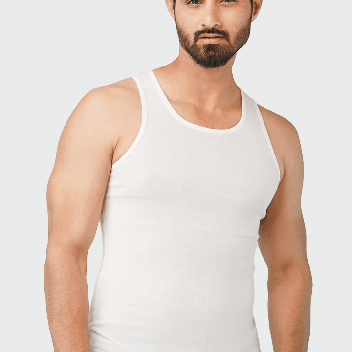 Pack of 3 Jersey Vest - White-MENDEEZ-Vest