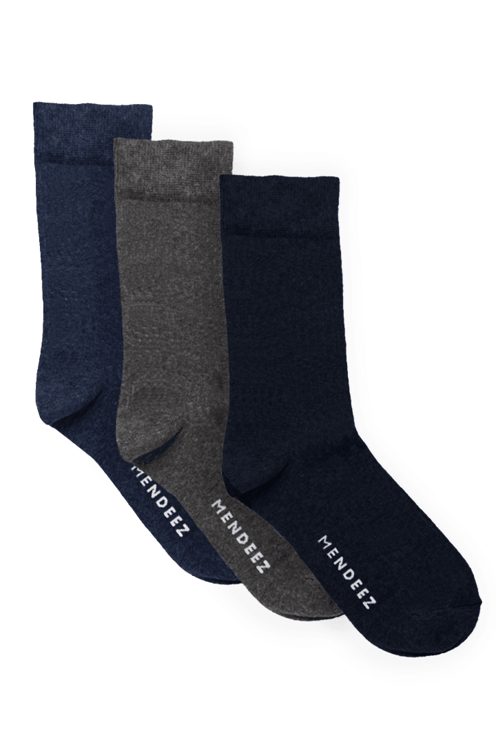 Pack of 3 – Solid Premium Socks-MENDEEZ-Socks