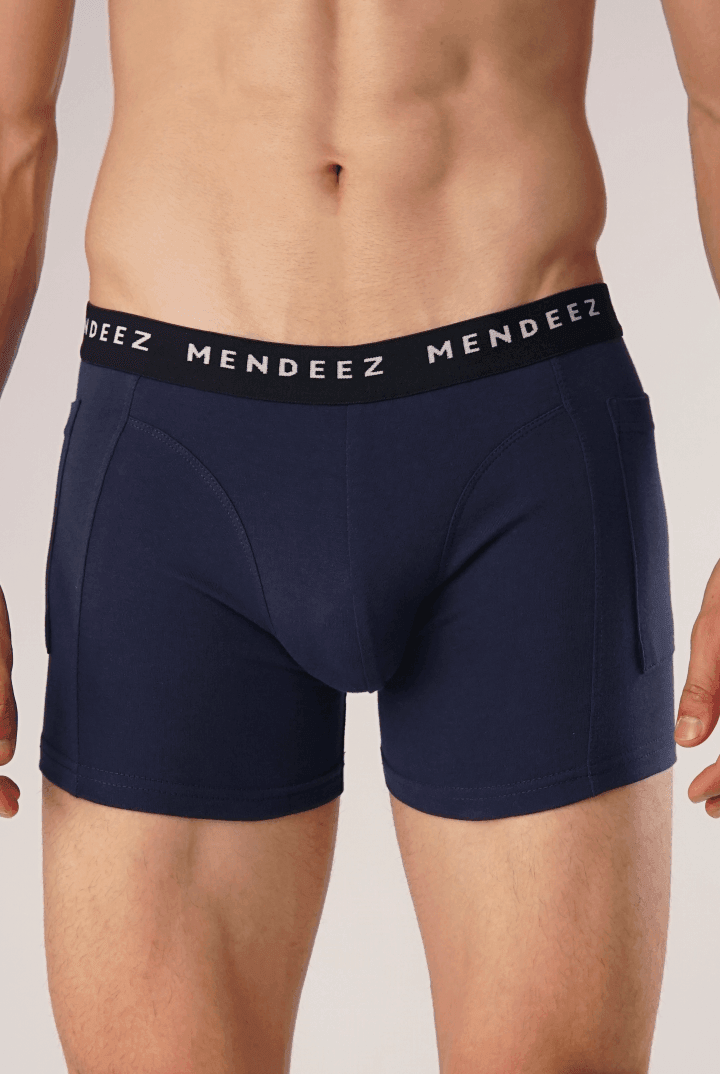 Pocket Boxer Briefs – Navy Blue-MENDEEZ-Brief