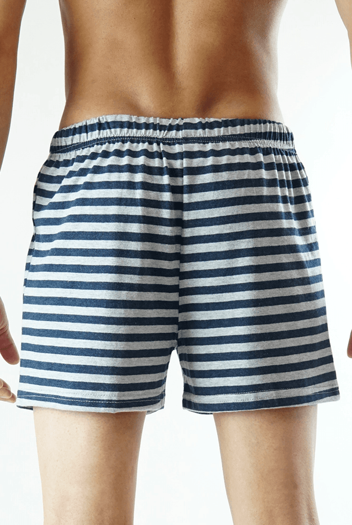 Yarn dyed Jersey Boxer Shorts - Grey (4733316169837)