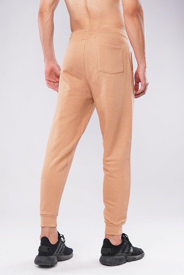 Safari Tan Pique Terry Jogger Pants-MENDEEZ-Jogger Pants