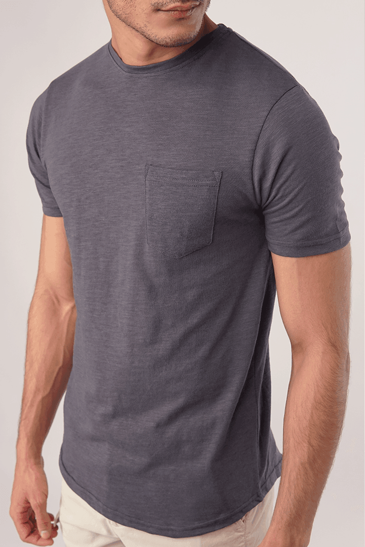 Shadow Half Sleeve Pocket T-Shirt-MENDEEZ-T-Shirts