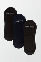 Solid Pack of 3 - No Show Socks - 3 Colors-MENDEEZ-Socks