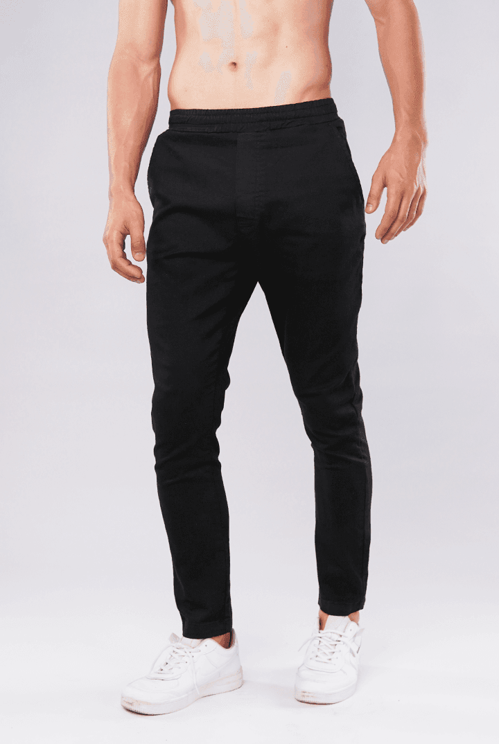 Soot Black All Day Pants-MENDEEZ-Jogger Pants