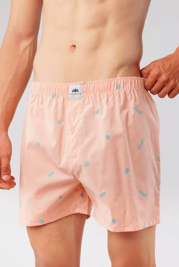 Summer Splash Woven Boxer Shorts-MENDEEZ-Boxers