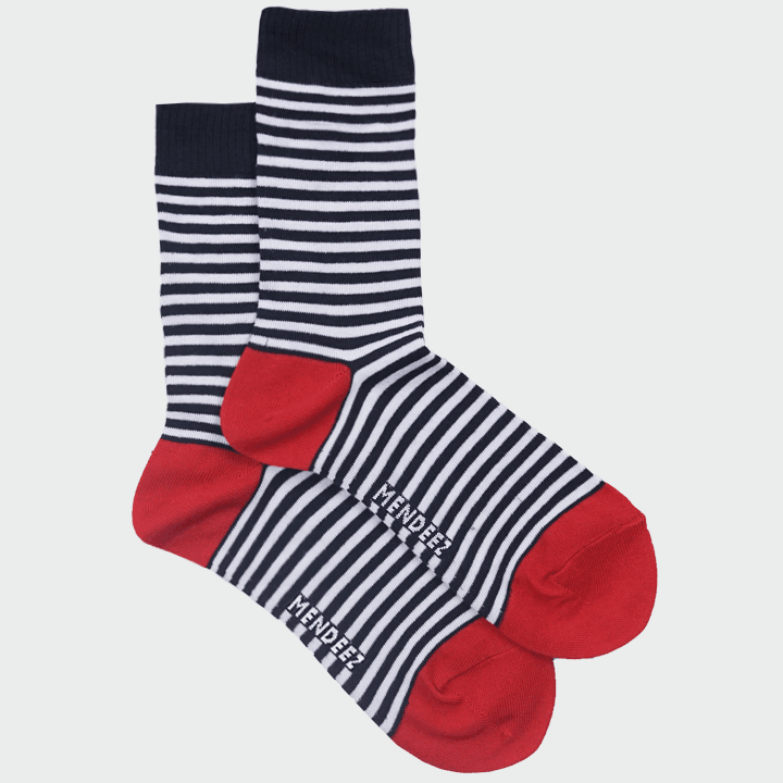 The Strippy Crew Socks-MENDEEZ-Socks