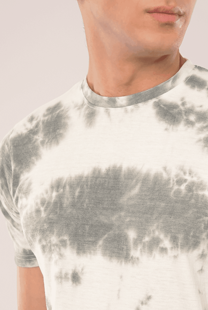 Tie Dyed Smoke Half Sleeve T-Shirt-MENDEEZ-T-Shirts
