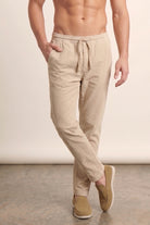 Jogger Pants - Beige-1-MENDEEZ