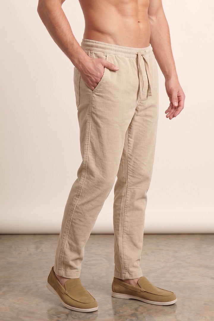 Jogger Pants - Beige-2-MENDEEZ