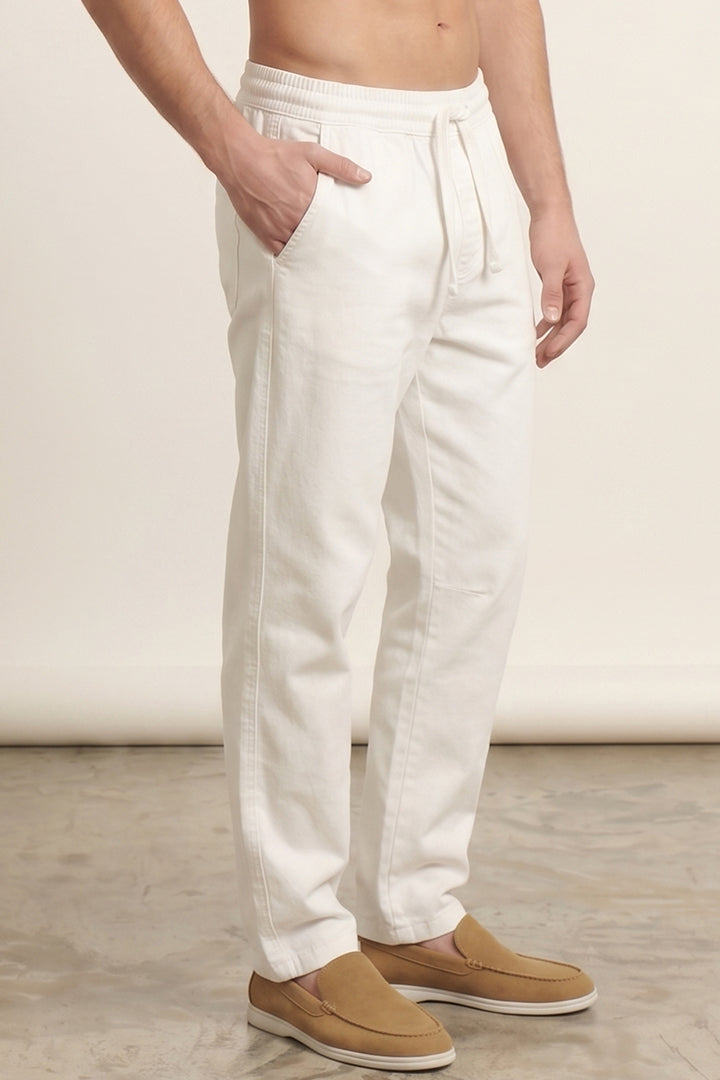 Jogger Pants - White-2-MENDEEZ