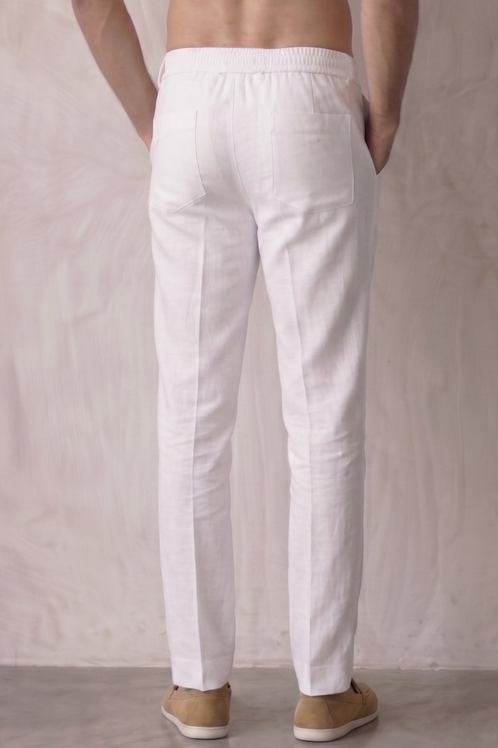 Linen Pants - WHITE-3-MENDEEZ
