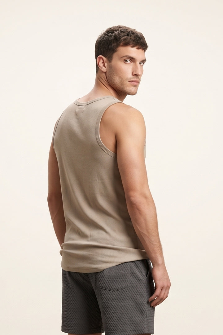 Tank Top - Taupe-3-MENDEEZ