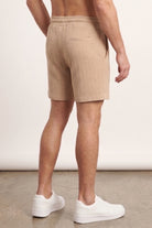 Cable Knit Textured Shorts - Beige-3-MENDEEZ