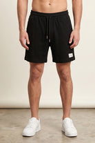 Vertical Stripe Textured Shorts - Black-1-MENDEEZ