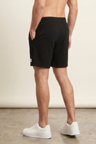 Vertical Stripe Textured Shorts - Black-3-MENDEEZ