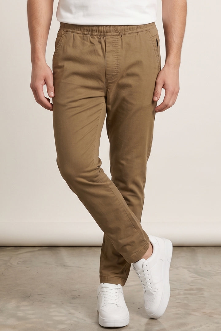 All Day Pants - Olive Brown-1-MENDEEZ