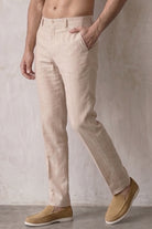 Linen Pants - Beige-3-MENDEEZ