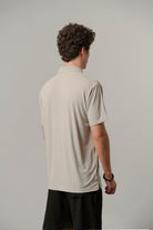 Textured Polo - Beige-3-MENDEEZ