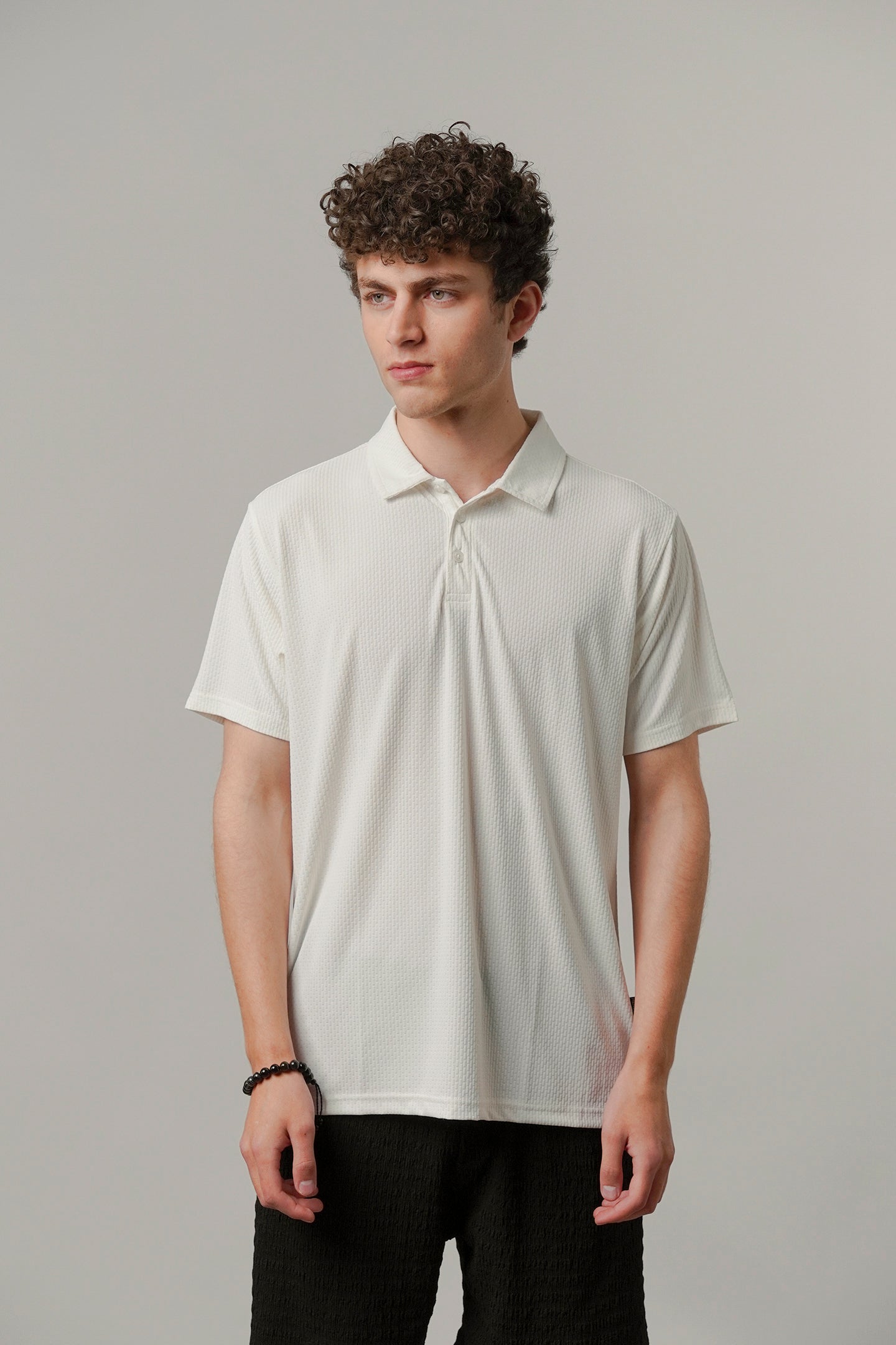 Textured Polo - Off-White-3-MENDEEZ