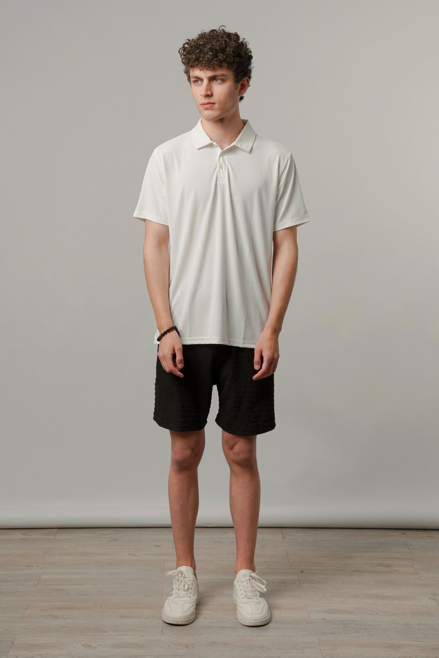 Textured Polo - Off-White-5-MENDEEZ