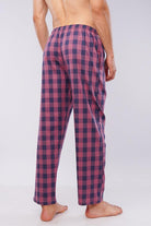 Check Woven Pajamas - Black & Maroon - Mendeez