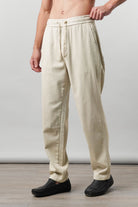 Straight Jogger Pants - Cream - Mendeez