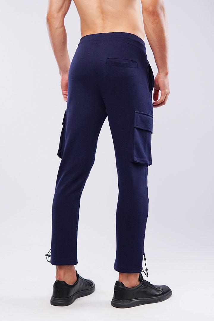 Terry Cargo Joggers - Navy Blue - Mendeez