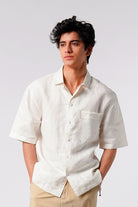 Box Fit Cuban Shirt - White - Mendeez