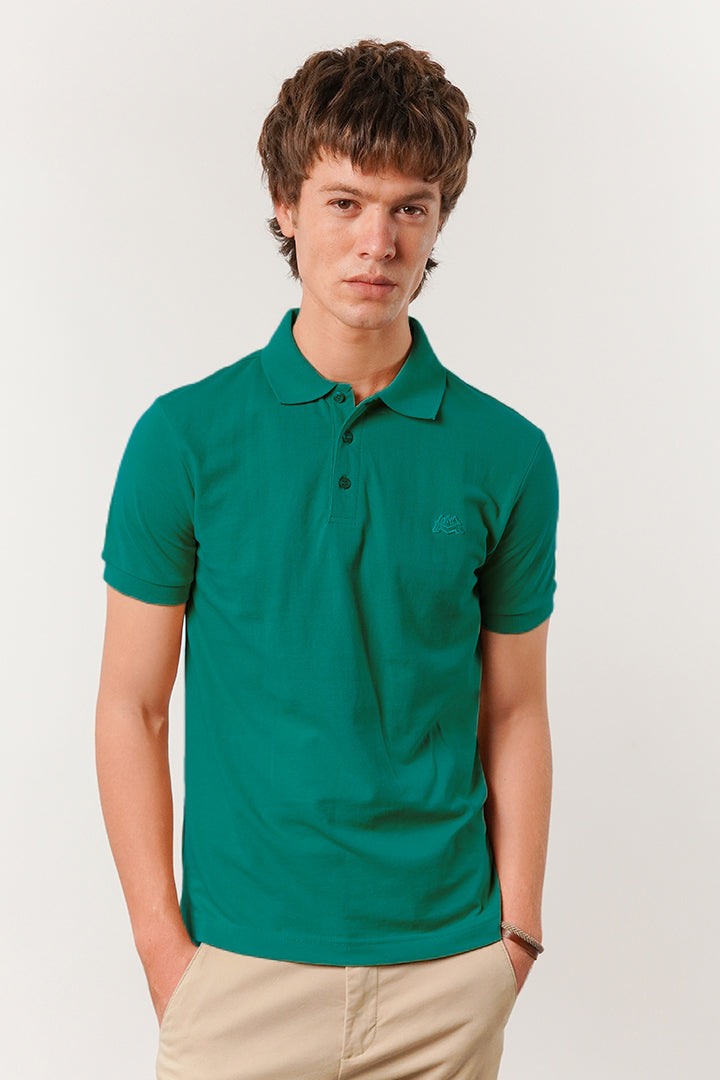 Regular Fit Polo Shirt - Emerald Green - Mendeez