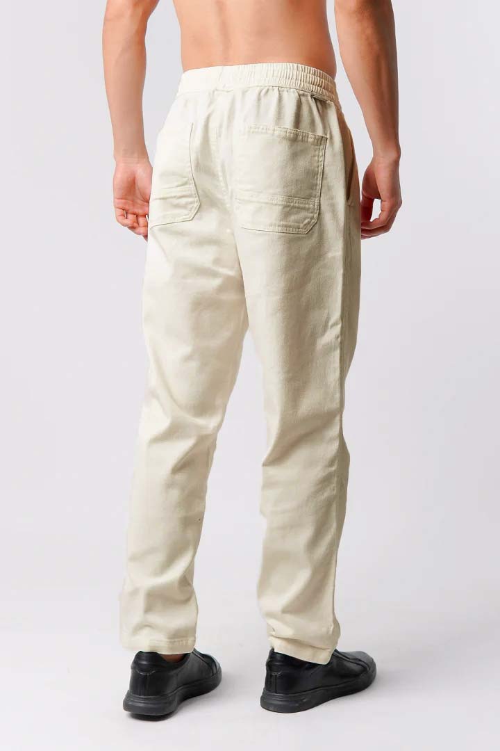 Straight Jogger Pants - Cream - Mendeez